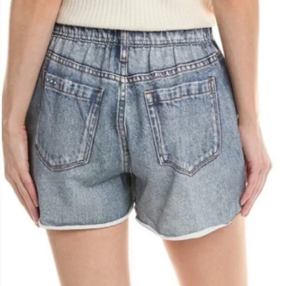 Blank NYC Faux Denim Pull On Sweat Shorts Size S - Picture 2 of 5